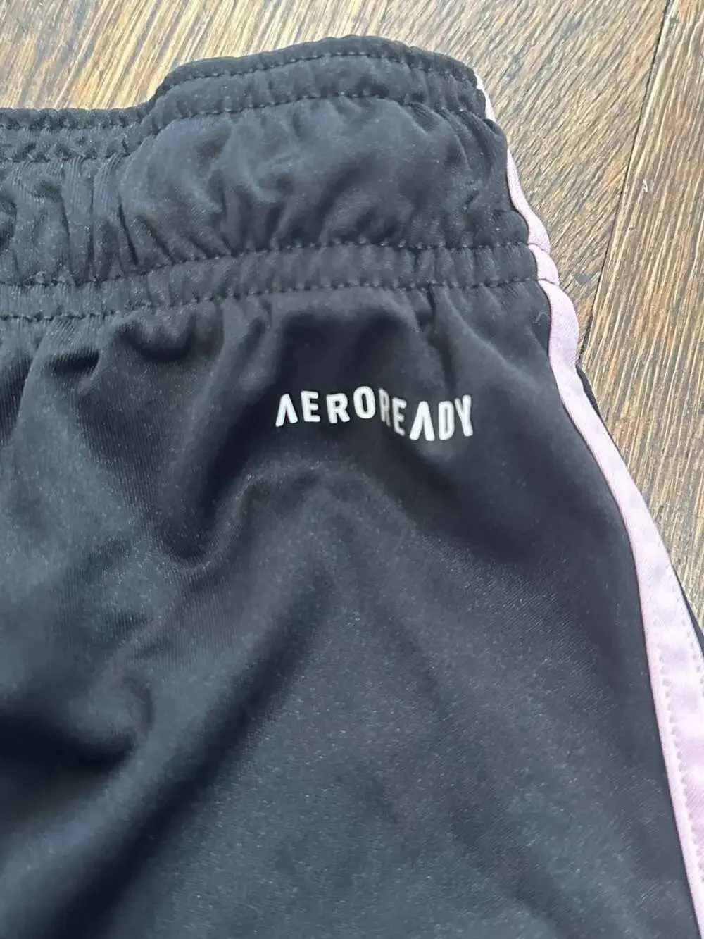 Adidas Black and Pink 3-Stripe Athletic Shorts Size M Gym Casual Workout